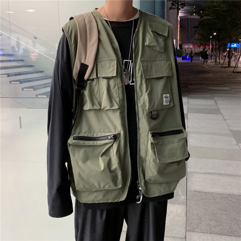 马甲男女韩版潮流多口袋帅气百搭2024夏季新款ins外套W5808-P39,男装背心/马甲,星座412-3