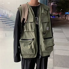 马甲男女韩版潮流多口袋帅气百搭2024夏季新款ins外套W5808-P39，男装背心/马甲，星座412-3