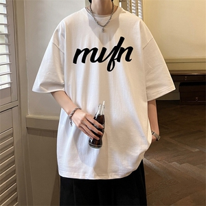 抖音得物二开 现货 220克夏装重磅美式高街宽松短袖t恤 MT289图片