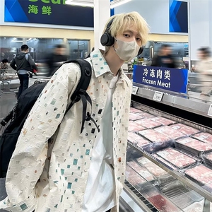 破洞衬衫男韩版潮流帅气百搭2026夏季新款ins宽松外套CY167-P78图片