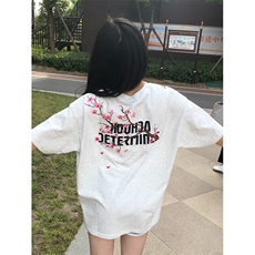万针全刺绣工艺抖音得物高品质260克重磅纯棉双纱美式高街短袖T恤，男装T恤，电商A486