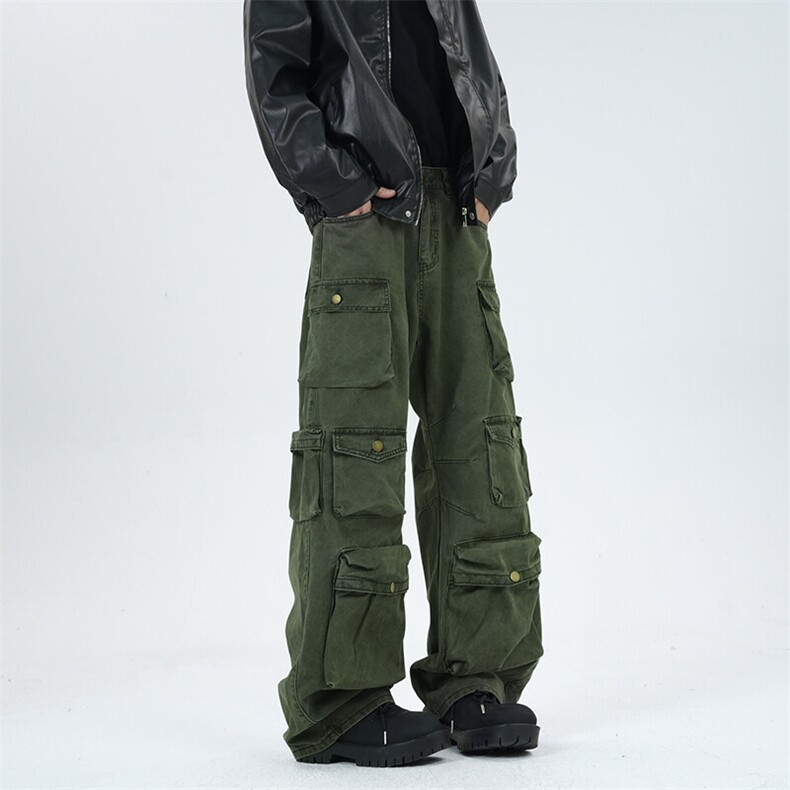 美式高街复古hiphop多口袋工装裤男女韩版潮流情侣休闲长裤,男装休闲裤,星座410-7