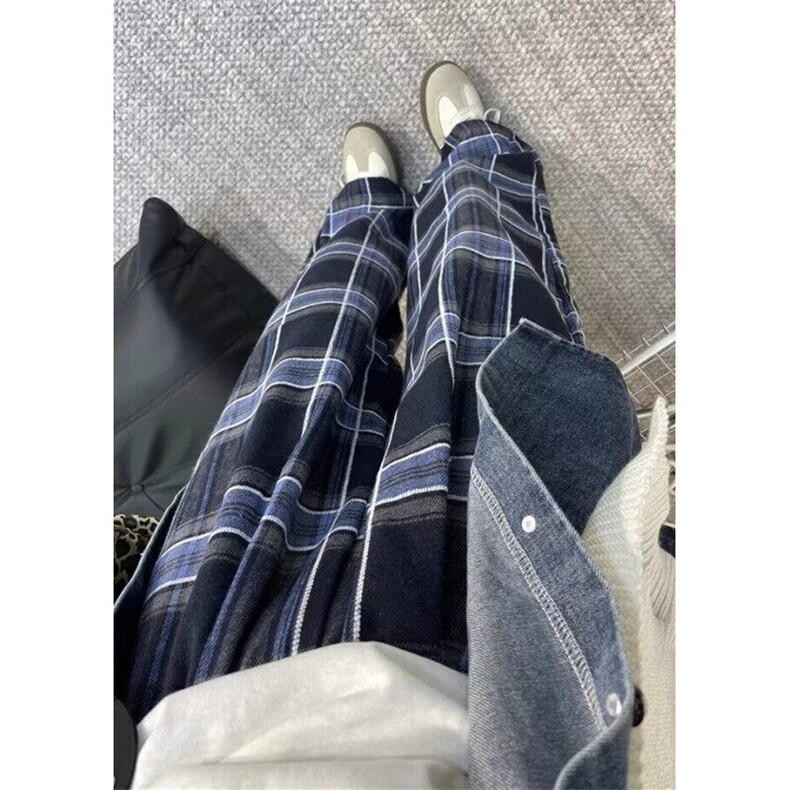 简约原宿气质文艺百搭慵懒格子休闲裤女流行日系时尚KG11,男装休闲裤,星座1116A（原606A-3）
