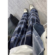 简约原宿气质文艺百搭慵懒格子休闲裤女流行日系时尚KG11，男装休闲裤，星座1116A（原606A-3）