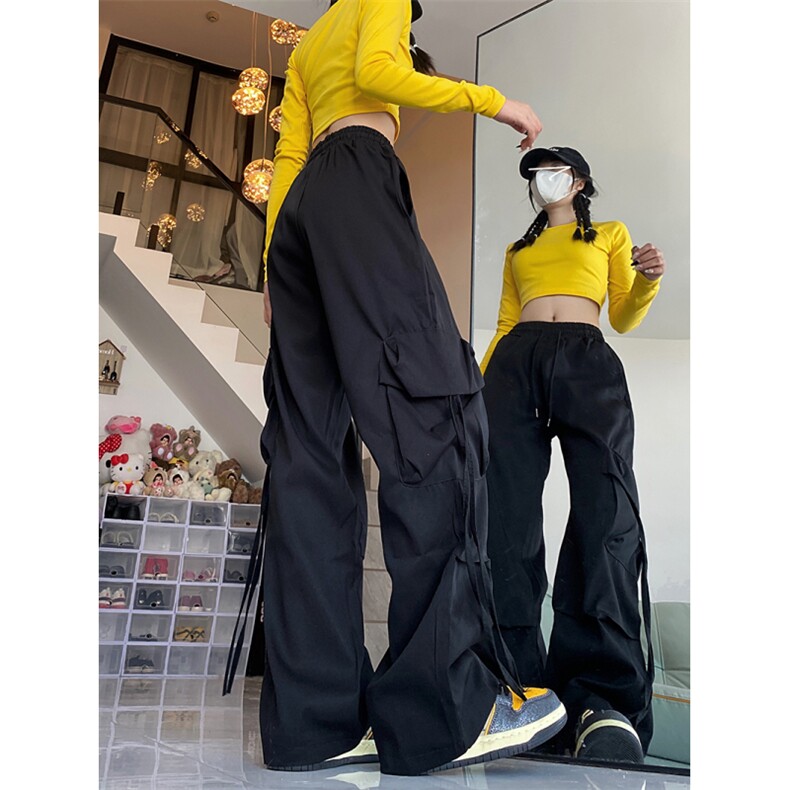 美式复古紫色工装牛仔裤女大码胖辣妹高腰宽松阔腿多巴胺裤子,男装休闲裤,星座716-2