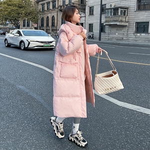 牛角扣中长款收腰羽绒服7528P245K358图片