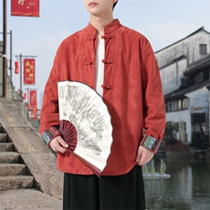 男士衬衫外套灯芯绒夹克盘扣立领风XZ1512-2512-P55，男装夹克，星座1512