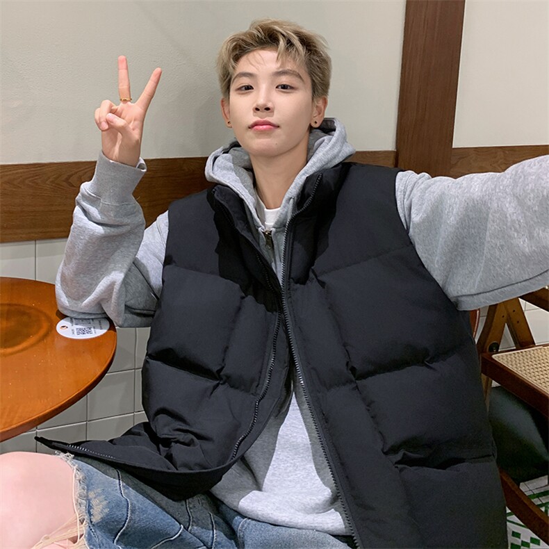 冬季叠穿无袖棉马甲男士宽松加厚棉服坎肩外套M2902-特P50控98,男装背心/马甲,电商A001