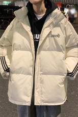 港风冬季新款织带字母立领羽绒服男潮宽松印花YR6114P225控268，男装羽绒服，电商A268A