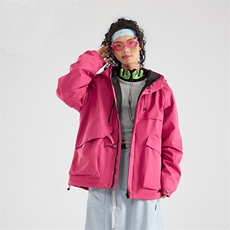 现货5W件冬季三防美式boxy解构连帽雪山冲锋衣棉衣男女棉服厚外套，男装夹克，电商A443
