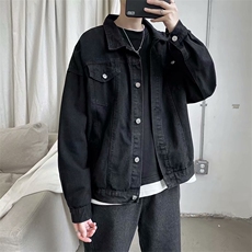外套男潮ins牛仔外套男帅气潮流宽松牛仔衣夹克男上衣服jk094-p55，男装夹克，星座1008
