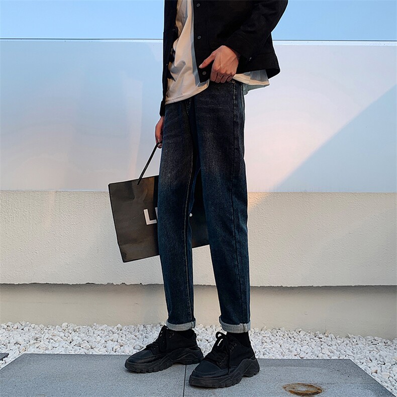 搭配马丁靴牛仔裤男秋冬痞帅小脚修身牛仔裤韩版B381-2/932/P68,男装牛仔裤,电商B381-2