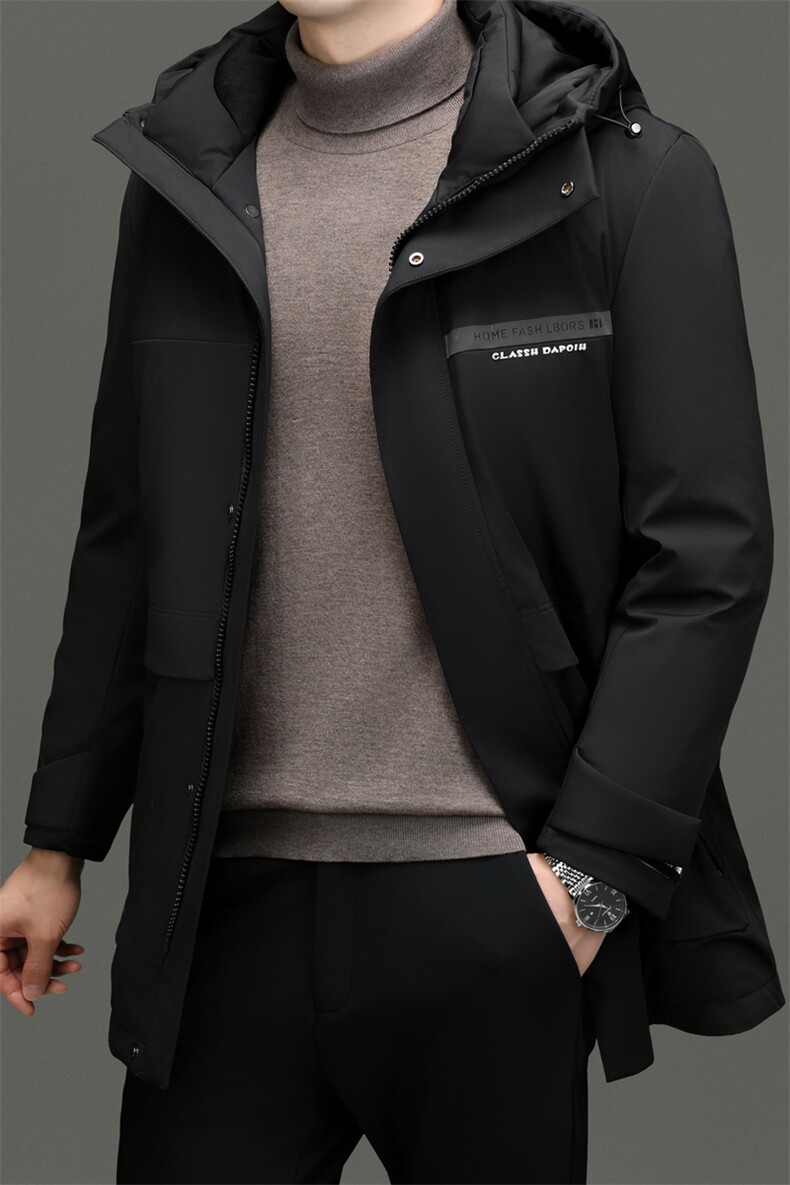 BN22705钱塘2020-2商务简约冬季厚款中年男士85鹅绒羽绒服P330,男装羽绒服,钱塘207-2
