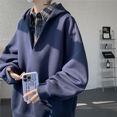 现货WY10178-特p58加绒P68重磅卫衣大码假俩件连帽衫美式外套，女装短外套，电商A059