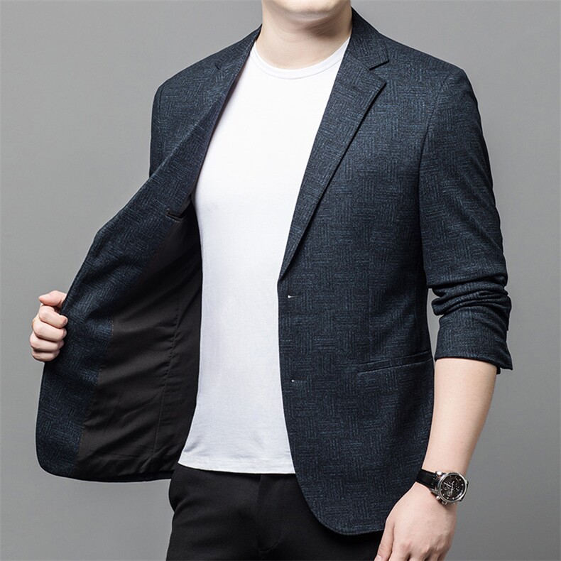 Y6618钱塘2020-2秋季薄款新款时尚休闲中青年男士西服外套P145，男装西服，钱塘207-2