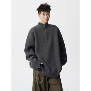 现货2W件长袖时尚休闲男装半拉链毛衣XZ608-TM2144-特P45图片