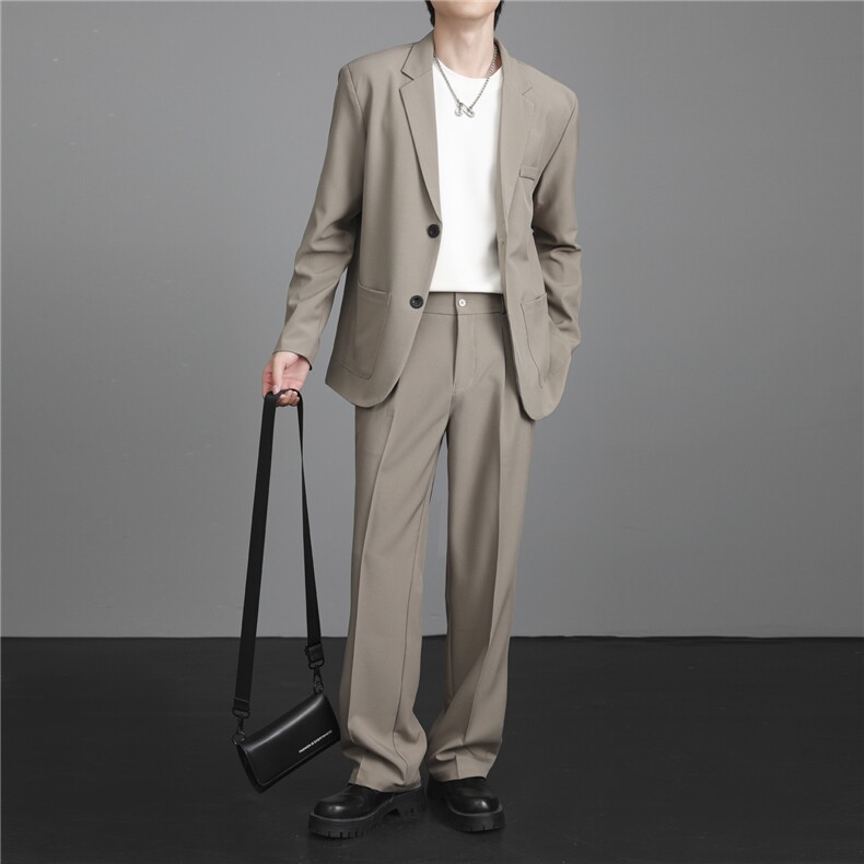 西服两件套装男春秋修身青年帅气男士休闲西装韩版小西服外套,男装西服,星座410-7