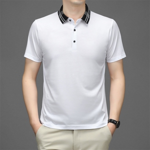 夏季男短袖T恤商务休闲男装中年翻领polo衫半袖上衣JD6818-P53图片