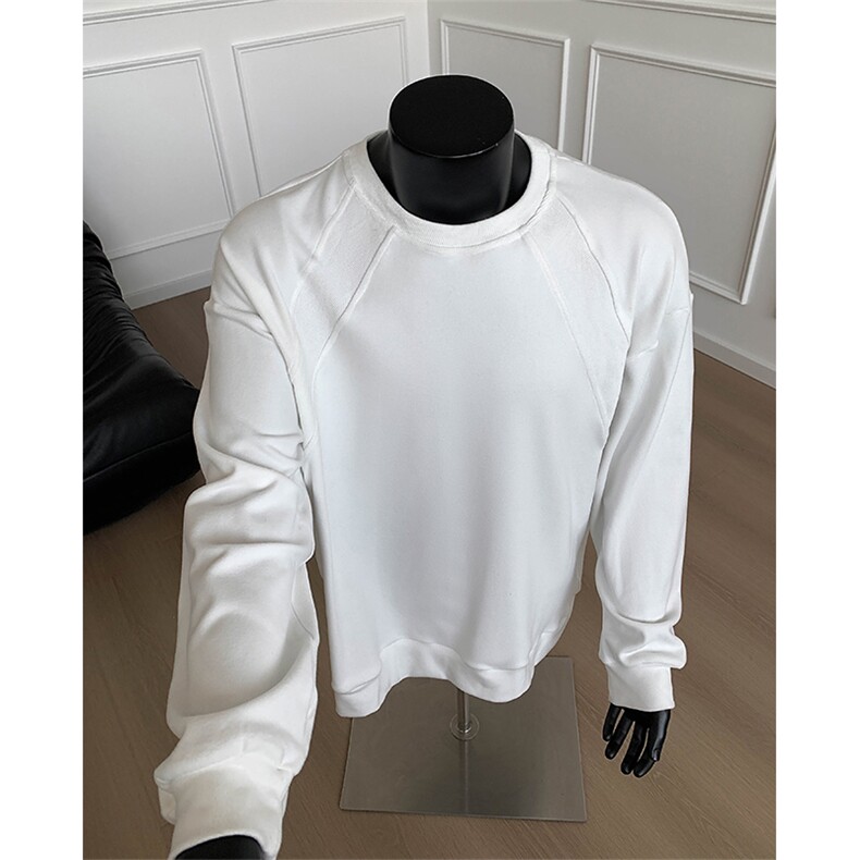 秋冬新款2025螺纹拼接德绒长袖T恤卫衣xz906-Y140特价P3058，男装T恤，星座906（原电商a316-1）