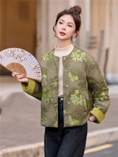 2025冬装新款刺绣优雅轻薄棉衣，女装棉衣/棉服，伊仟回
