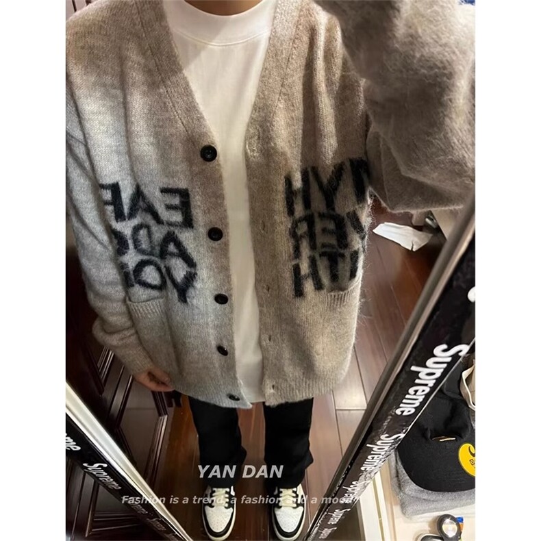 秋冬高级字母慵懒风软糯毛衣开衫女复古针织外套男MY27，男装针织衫/毛衣，星座1116A（原606A-3）