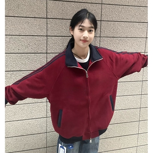 抖音得物高品质 美式高街重磅结构设计拼接织带立领卫衣外套 CM42图片