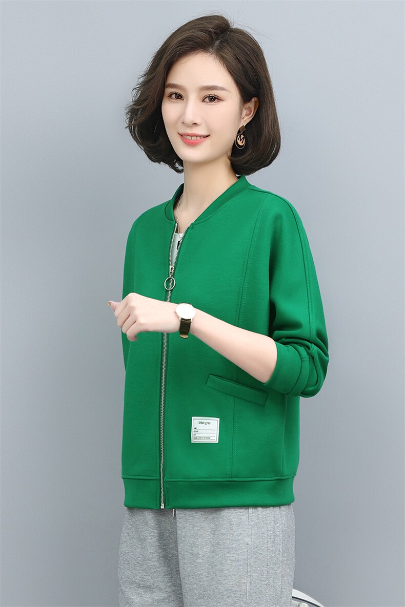 长期春新款设计感小众长袖短款外套女宽松显瘦百搭棒球服夹克开衫,女装短外套,涵誉