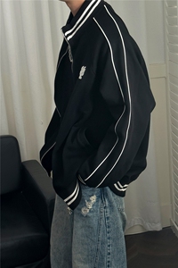 2026春现货立领卫衣外套男士宽松休闲绣花上衣A351-AW2529-P95图片