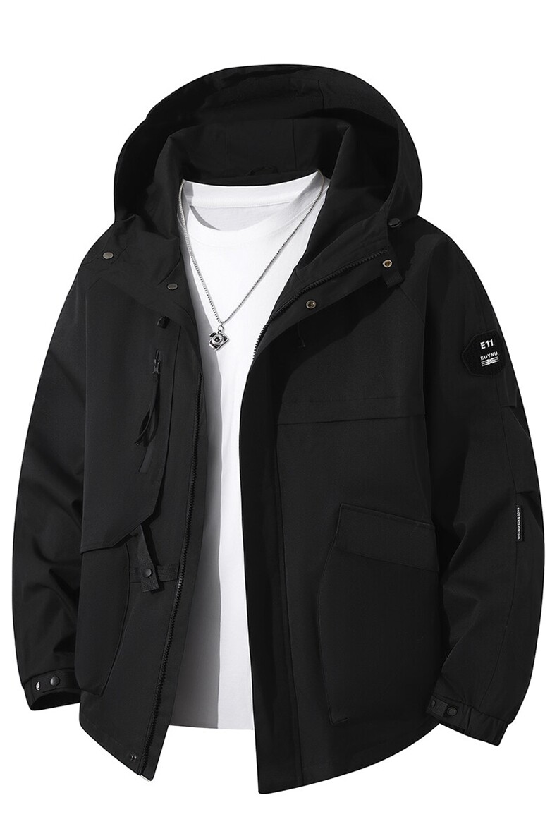 春秋户外冲锋衣男女同款防风防水连帽工装外套登山服夹克2481-P75,男装夹克,星座1403B