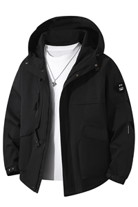 春秋户外冲锋衣男女同款防风防水连帽工装外套登山服夹克2481-P75图片