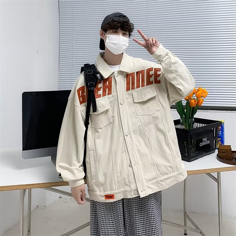 男秋季外套潮牌街头灯芯绒外套RW27P55,男装夹克,星座1116-2