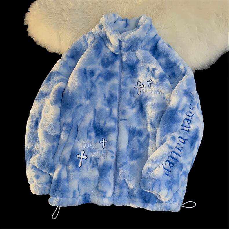 港风宽松潮牌提花立领棉服棉衣保暖UP216-2-BK63-P148-控179,男装棉衣,星座716-1