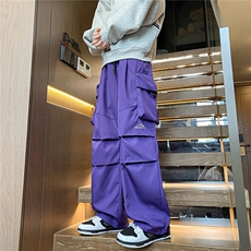 8XL-M刺绣冲锋裤男款大码春秋户外机能登山裤直筒阔腿裤KZ020P50，男装休闲裤，电商B312