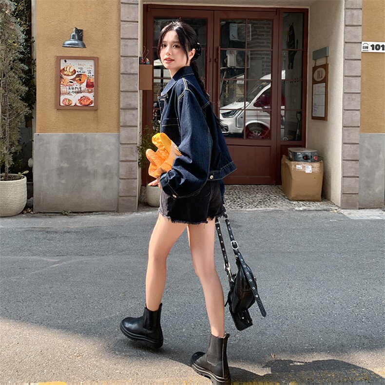 新款现货主推新款牛仔外套9873-P125-K178,女装短外套,2C129