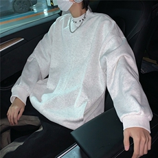 2026春秋立体裁剪螺纹刺绣拉链套头华棉卫衣W56685/特P40灰色，男装卫衣，电商A094