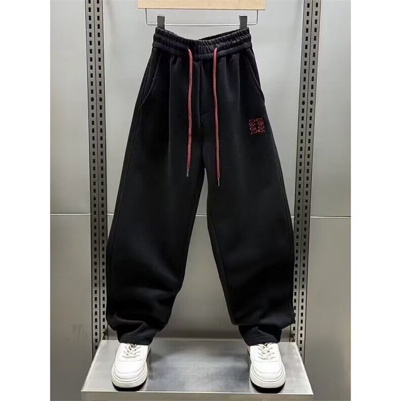 1506-1/KC741/P46刺绣休闲重磅微弹力阔腿裤男休闲直筒卫裤男女,男装休闲裤,星座1506-1