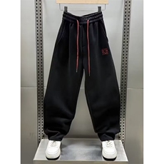 1506-1/KC741/P46刺绣休闲重磅微弹力阔腿裤男休闲直筒卫裤男女，男装休闲裤，星座1506-1