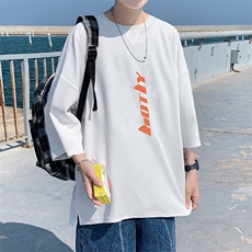 Q11006-P30春夏季七分袖t恤男大码五分袖男短袖中袖，男装T恤，电商A040