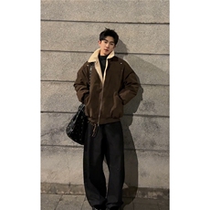 PY5552-P85特冬季PU皮棉服兔毛加绒加厚保暖棉衣，男装棉衣，电商D232