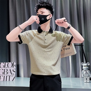 301A-1 PL109 P53 社会小伙店主风夏季男士翻领POLO衫短袖图片