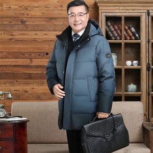 2025年中老年爸爸装中长款男加厚保暖外套羽绒服H33-P180298图片