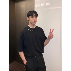 Q87/P43高质量假两件短袖男士T恤，男装T恤，星座1506
