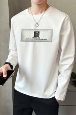 春秋新款纯色印花时尚圆领卫T潮流韩版休闲打底T恤T202-P45，男装T恤，电商A237