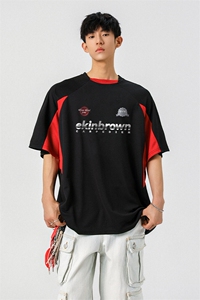 速干运动美式投篮街头印花球服大码M-5XL短袖T恤男DX78028P50控78图片