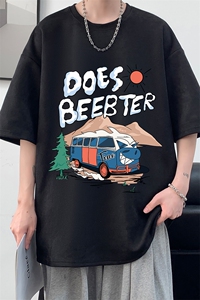麂皮绒短袖t恤男大码半袖男 JD82269-P25图片