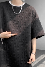 ！可得物二开！2025夏季新款男士提花短袖T恤半袖TT241特P25，男装T恤，电商B220
