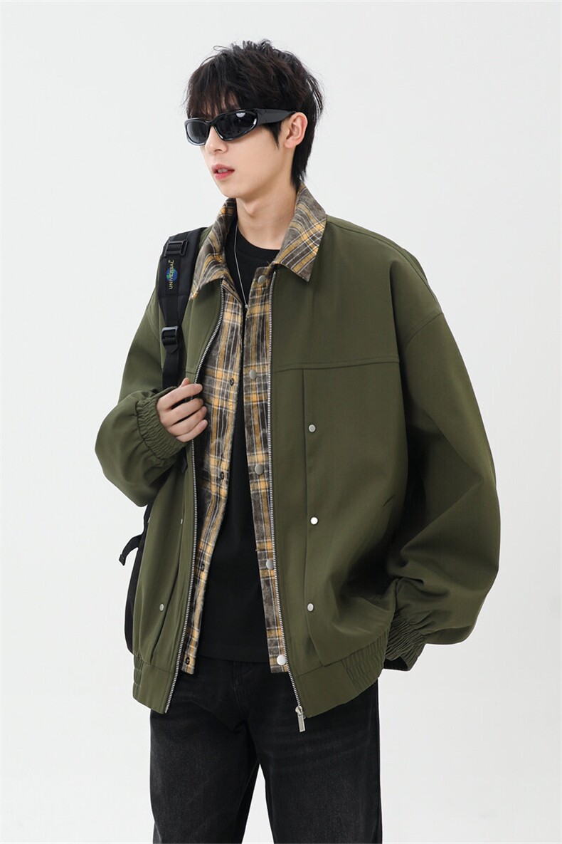 2025春休闲痞帅工装翻领夹克潮流外套得物二开XZ301b-2-JK2589P78,男装夹克,星座301B-2（原A443-1）