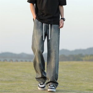 美式复古宽松牛仔裤直筒时尚潮牌男款裤子 K760 特批-40图片