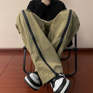 秋冬加绒加厚vibe风机能高街工装直筒裤长裤K03307-P40加绒P50图片