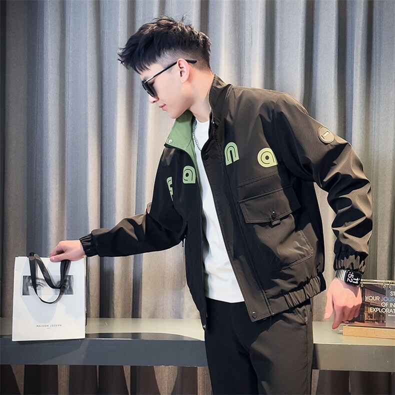 9905-P98 控138 春季新款社会小伙潮店主风夹克男图片